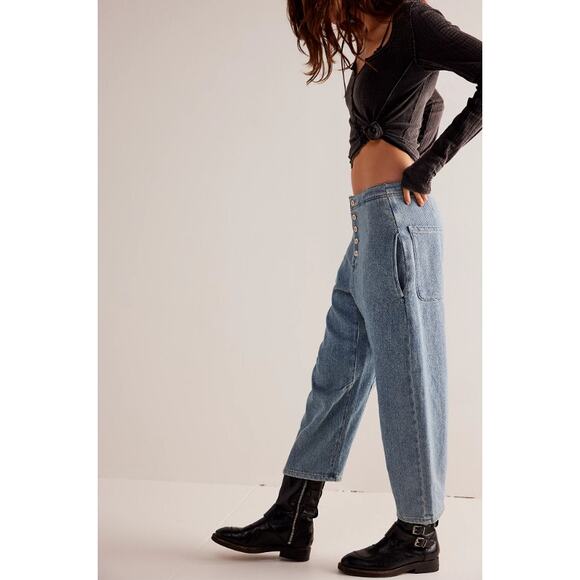 Free People Blue Ankle & Cropped Jeans - Picture 3 of 9